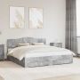 vidaXL Lovos rėmas Betono pilka 180 x 200 cm Apdirbta mediena