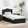 vidaXL Lovos rėmas su galvūgalio Juoda 70 x 190 cm Apdirbta mediena
