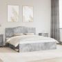 vidaXL Lovos rėmas Betoninė 180 x 200 cm Kietos pušies mediena
