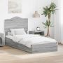 vidaXL Saugos lova Pilkas Sonoma 75 x 190 cm Apdirbta mediena