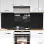 vidaXL Virtuvės užpakalinė plokštė 2 pcs Juoda 80 x 60 cm