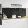 vidaXL Virtuvės užpakalinė plokštė 2 pcs Juoda 90 x 60 cm
