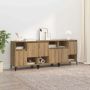 vidaXL Šoninės lentynos 3 pcs Amatininkų ąžuolas 60 x 35 x 70 cm