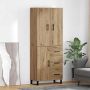 vidaXL Aukštas spintelė 2 pcs Amatininkų ąžuolas 69,5 x 34 x 180 cm