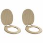 vidaXL Minkštai užsidarantis tualeto dangtis 2 pcs 44 x 38 cm