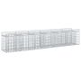 vidaXL Gabioninė pakelta lova 2 pcs Sidabro 300 x 50 x 60 cm
