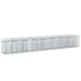 vidaXL Gabioninė pakelta lova 2 pcs Sidabro 400 x 50 x 60 cm