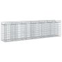vidaXL Gabioninė pakelta lova 2 pcs Sidabro 300 x 50 x 80 cm