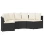 vidaXL Sofos komplektas 2 pcs Juoda