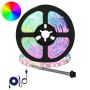 vidaXL LED juosta 2 pcs Juoda ir permatoma 2500 mm Varis ir plastikas