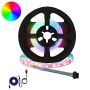 vidaXL LED juosta 2 pcs Juoda ir permatoma 400 mm Varis ir plastikas