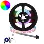 vidaXL LED juosta 2 pcs Juoda ir permatoma 450 mm Varis ir plastikas