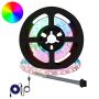 vidaXL LED juosta 2 pcs Juoda ir permatoma 750 mm Varis ir plastikas