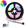 vidaXL LED juosta 2 pcs Juoda ir permatoma 900 mm Varis ir plastikas