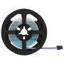 vidaXL LED juosta 2 pcs Juoda ir permatoma 1200 mm Varis ir plastikas
