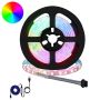 vidaXL LED juosta 2 pcs Juoda ir permatoma 1300 mm Varis ir plastikas