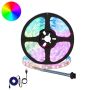 vidaXL LED juosta 2 pcs Juoda ir permatoma 3000 mm Varis ir plastikas