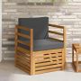 vidaXL Lauko sofos komplektas su pagalve Natūrali 67 x 63 x 73 cm