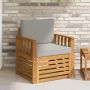 vidaXL Lauko sofos komplektas su pagalve Natūrali 71 x 63 x 73 cm