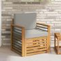 vidaXL Lauko sofos komplektas su pagalve Natūrali 71 x 63 x 73 cm