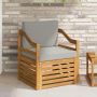 vidaXL Lauko sofos komplektas su pagalve Natūrali 67 x 63 x 73 cm