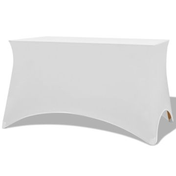 vidaXL Tamprios staltiesės, 2 vnt., 243x76x74 cm, baltos