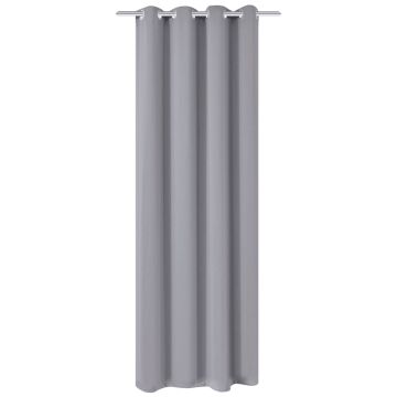 vidaXL Naktinės užuolaidos su metalinėmis kilp., 270x245cm, pilkos