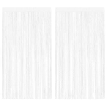 vidaXL Virvelinės užuolaidos, 2vnt., 100x250cm, baltos spalvos