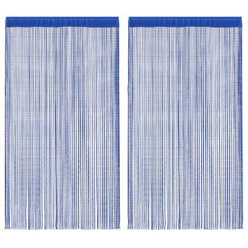 vidaXL Virvelinės užuolaidos, 2vnt., 140x250cm, mėlynos spalvos