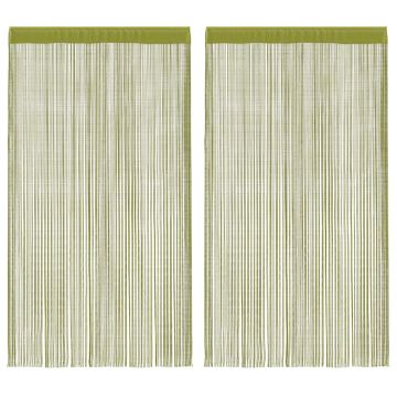 vidaXL Virvelinės užuolaidos, 2vnt., 100x250cm, žalios spalvos