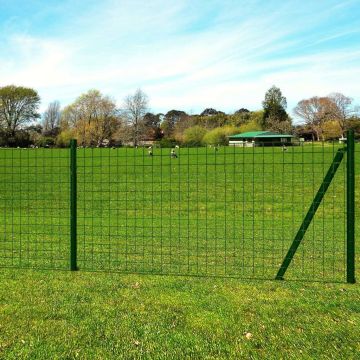 vidaXL Euro tvora, žalia, 25x0,8m, plienas