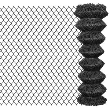 vidaXL Tinklinė tvora, pilka, 25x1,25m, plienas