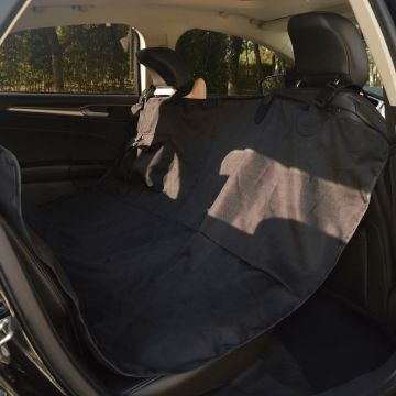 vidaXL Automobilio galinės sėdynės uždangalas, 148x142cm, juodas