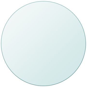 vidaXL Stalviršis, grūdintas stiklas, apvalus, 300 mm