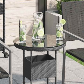 vidaXL Stalviršis, grūdintas stiklas, apvalus, 400 mm