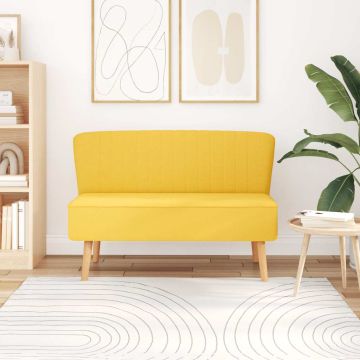 vidaXL Sofa, audinys, 117x55,5x77cm, geltona