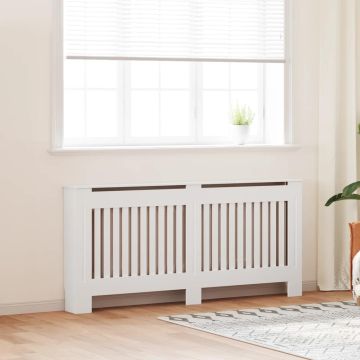 vidaXL Radiatoriaus pertvara, balta, MDF 172 cm