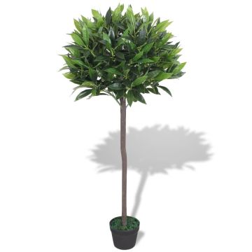 vidaXL Dirbtinis lauramedis su vazonu, 125 cm, žalias