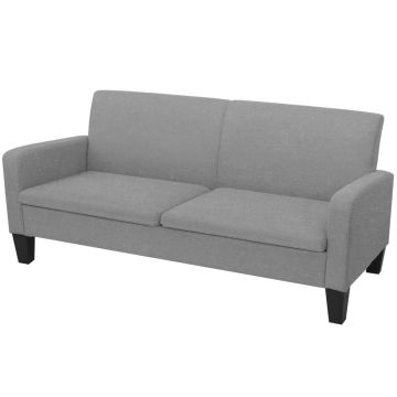 vidaXL Trivietė sofa, 180x65x76, šviesiai pilka