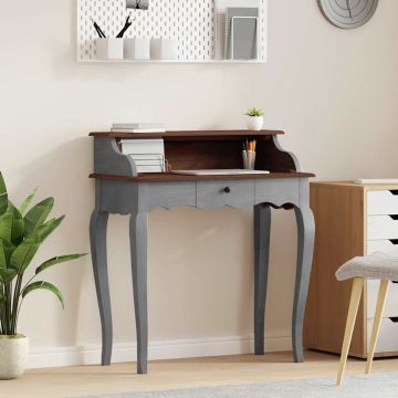 vidaXL Rašomasis stalas, 80x40x92cm, raudonmedžio medienos masyvas