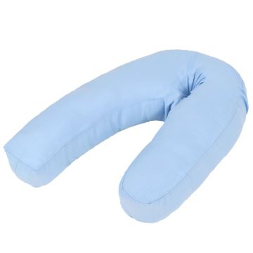 vidaXL J-formos pagalvė nėščiosioms, 54x(36-43)cm, mėlyna