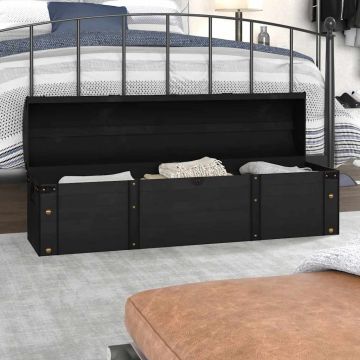 vidaXL Daiktadėžė, masyvi mediena, vintažinis stilius, 120x30x40cm