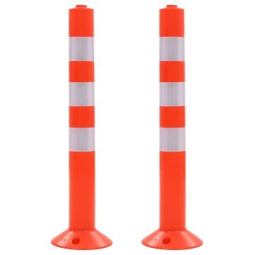 vidaXL Eismo reguliavimo stulpeliai, 2vnt., plastikas, 75cm