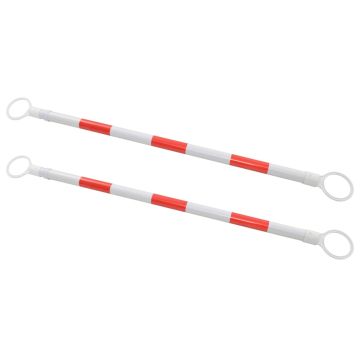 vidaXL Ištraukiami kelio užtvarai, 2vnt., plastikas, 116–197cm