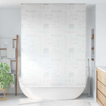 vidaXL Dušo roletas, 140x240 cm, su užrašais