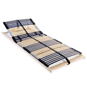 vidaXL Grotelės lovai su 42 lentjuostėmis, 7 zonos, 80x200cm