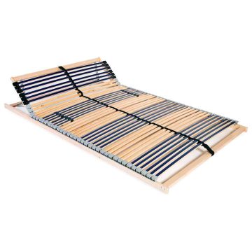 vidaXL Grotelės lovai su 42 lentjuostėmis, 7 zonos, 120x200cm