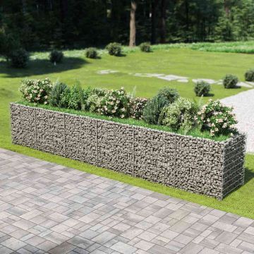 vidaXL Gabiono vazonas, galvanizuotas plienas, 540x90x100cm, aukštas