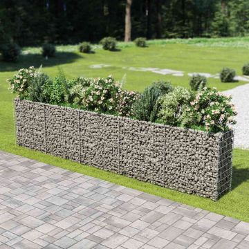 vidaXL Gabiono vazonas, galvanizuotas plienas, 450x50x100cm, aukštas
