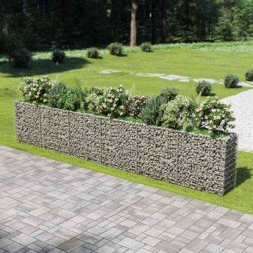 vidaXL Gabiono vazonas, galvanizuotas plienas, 540x50x100cm, aukštas